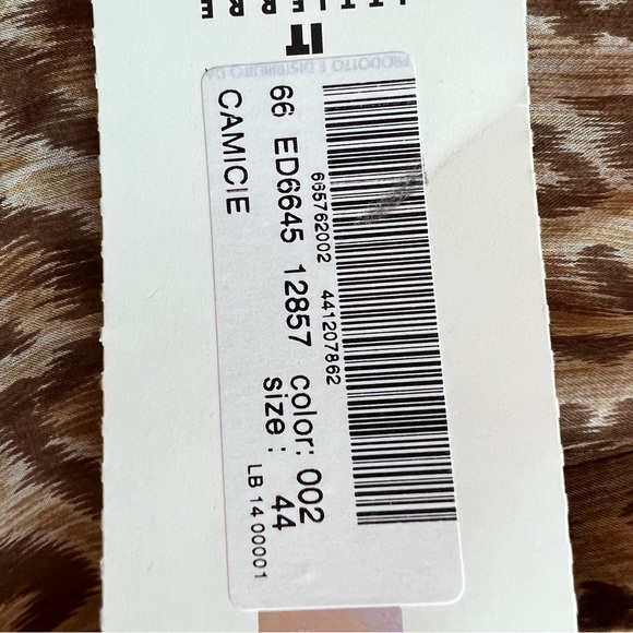 NWT Dolce and Gabbana D&G 100% silk leopard 44/30 - Picture 10 of 14